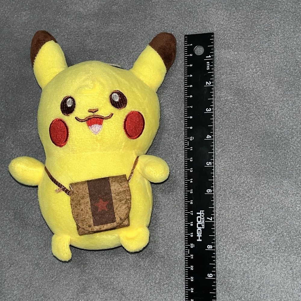 Nintendo Pokemon Pikachu Soft Plush 8" Stuffed Animal Toy Satchel & Suction Cup